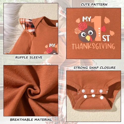 Miniatura 18 de HINTINA Conjunto de ropa para bebé recién nacida con diadema para el primer Halloween