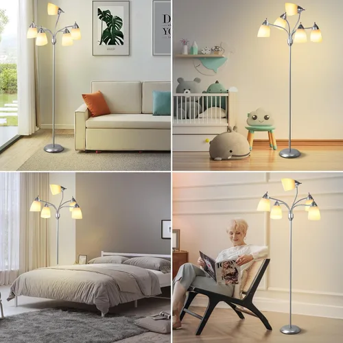 Miniatura 2 de DINGLILIGHTING Lámpara de pie alta para habitación: lámparas de pie de cuello de cisne flexibles de pie para dormitorio, oficina en casa - Luces