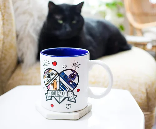 Miniatura 4 de Star Wars Exclusive You R2 - Taza de café de cerámica jumbo R2-D2 y BB-8, accesorios de cocina de Disney, artículos para el hogar, juego de vasos