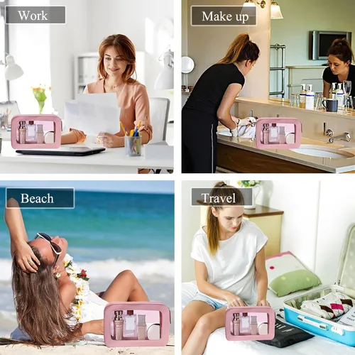 Miniatura 6 de WMM Bolsa de maquillaje transparente, Negro, Sencillo