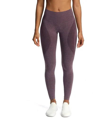 Miniatura 2 de Aoxjox Leggings de entrenamiento sin costuras para mujer, con contorno de sonrisa, cintura alta, pantalones de yoga para gimnasio