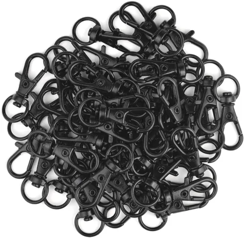 Miniatura 8 de cnomg - 50 cierres giratorios para cordón, gancho giratorio de metal, cierre de langosta (negro)