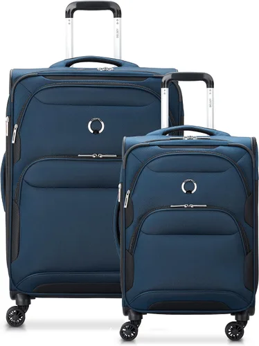 DELSEY Paris Sky Max 2.0 Softside - Maleta expandible con ruedas giratorias, Azul, Sky Max 2.0 Softside - Equipaje expandible con ruedas giratorias