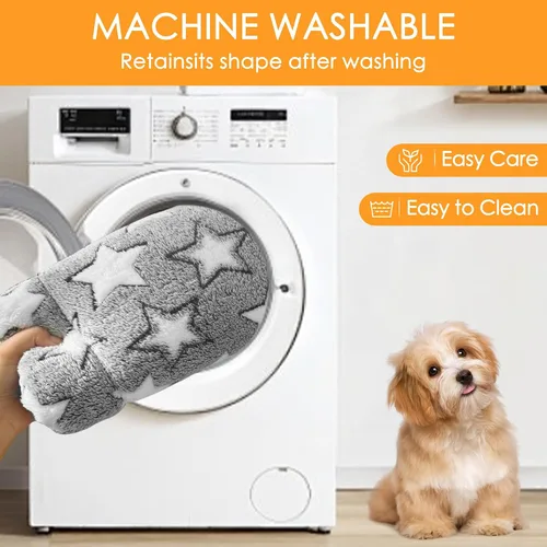 Miniatura 5 de Cama para Perros Lavable de Felpa Ortopédica para Exteriores, Alfombrilla para Jaula con Fondo Antideslizante, Almohadilla Suave de Lujo