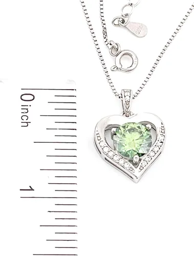 Miniatura 11 de Hecho a mano de 2.8 quilates de diamantes y rubí natural collar con colgante de corazón para mujer, collar de corazón natural, regalo para ella