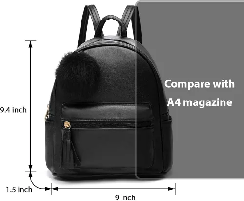Miniatura 5 de Mini Backpack Purse for Girls Teens Women Purses PU Leather Pom Backpack Shoulder Bag with Charm Tassel