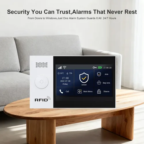 Miniatura 3 de PGST Sistema de alarma inalámbrico para el hogar con cámara de seguridad HD, sensores de alarma de puerta expandibles para bricolaje, alertas