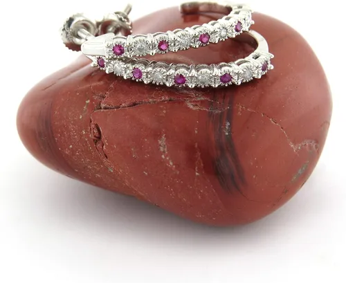 Miniatura 5 de Dazzlingrock Collection - Pendientes de aro para mujer, plata de ley