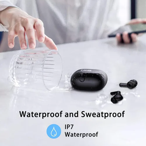 Miniatura 7 de Auriculares inalámbricos, Bluetooth 5.4 con 4 micrófonos ENC con cancelación de ruido, nuevos auriculares inalámbricos HiFi Stereo Deep Bass 40H