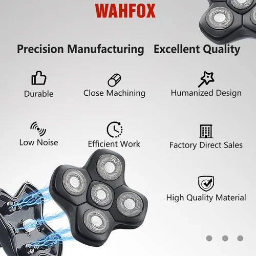 Miniatura 7 de Hojas de repuesto universales de 5 hojas con cabezal magnético para afeitadora compatibles con afeitadora FREEDOM BIRD, cabezales de repuesto