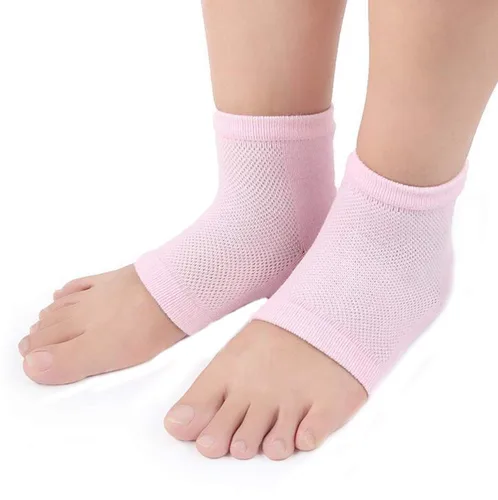 Miniatura 4 de Snadulor - 3 pares de calcetines hidratantes para talón de gel para tacones secos y agrietados, calcetines de gel de spa, calcetines de punta Blanco