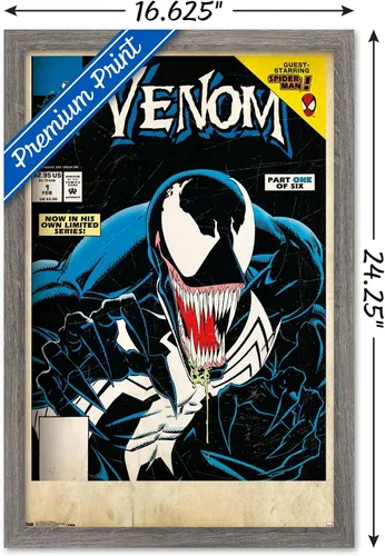 Miniatura 3 de Trends International Marvel Comics Venom - Póster de pared con cubierta protectora letal #1, 14.725 x 22.375 pulgadas, versión enmarcada de madera