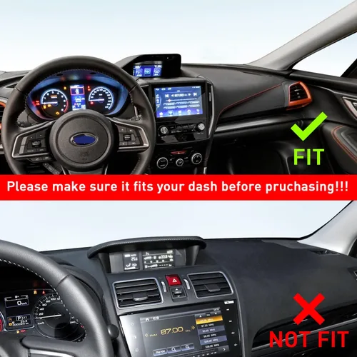 Miniatura 4 de Alfombrillas de tablero para accesorios Subaru Crosstrek 2023-2018, Forester 2019-2024, Impreza 2018-2023, forro interior antideslizante para Gris
