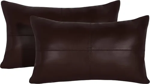Miniatura 22 de Funda de almohada rectangular de piel de cordero – Funda de cojín para sofá – Fundas decorativas para sala de estar y dormitorio, caja negra