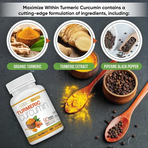 Miniatura 6 de Curcumina de cúrcuma con piperina 1500 mg, 90