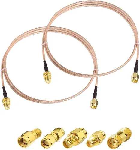 Miniatura 7 de Superbat Cable coaxial coaxial SMA macho a SMA hembra de 6 pulgadas 5.9 in + 5 piezas RF adaptador coaxial kit para WiFi/Radio Jamón/GPS/3G 4G LTE