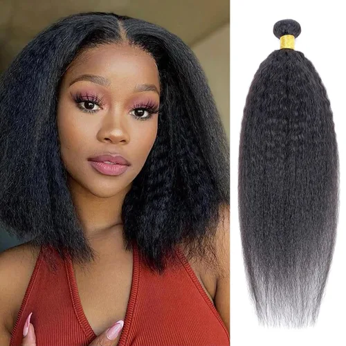 Miniatura 84 de Paquetes de cabello afro rizado y kinky, extensiones de cabello humano de 8 pulgadas, tejido rizado sin procesar, doble entretejido, virgen