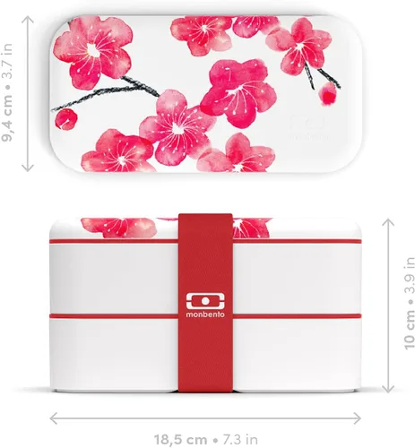 Miniatura 3 de monbento - Bento Box Adult MB Original Blossom - 2 compartimentos a prueba de fugas - Lonchera apilable perfecta para el trabajo/picnic/deportes