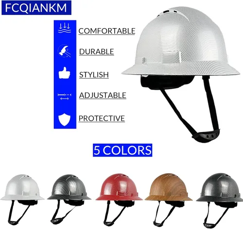 Miniatura 2 de Casco duro personalizado con suspensión, Cascos duros ajustables de construcción con trinquete, Casco duro personalizable, Añade tu/logo/texto/foto