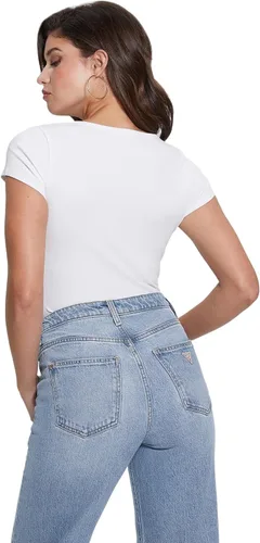 Miniatura 4 de GUESS Karlee Jewel Henley de manga corta para mujer