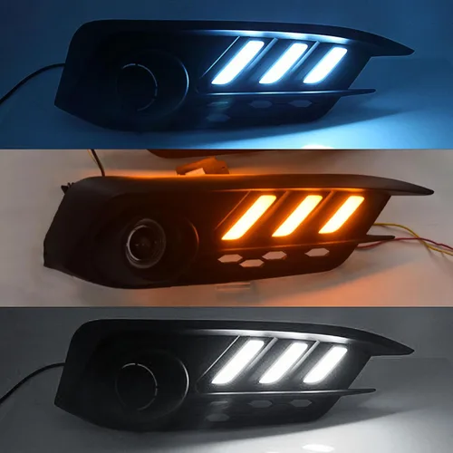 Miniatura 6 de x xotic tech Cubierta de bisel de luces antiniebla LED para parachoques delantero, compatible con Honda Civic 10ª generación 2016-2018 2/4 puertas