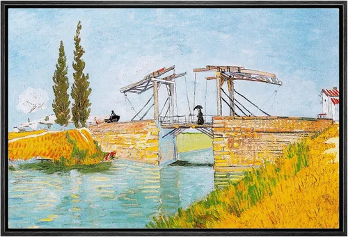 Miniatura 62 de Van Gogh - Lienzo con diseño giclée de olivos con cielo amarillo y sol, arte de pared de galería, estirado y enmarcado, listo para colgar, 24 x 36