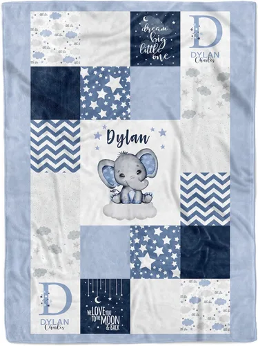 Miniatura 23 de MDPrints - Mantas de bebé personalizadas para niños, manta de bebé personalizada con nombre, regalo de guardería para recién nacidos, forro polar