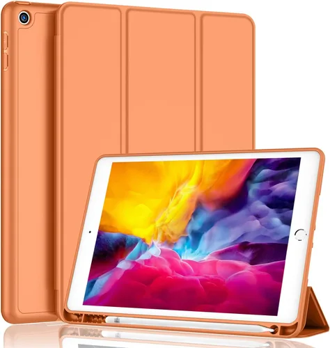 Miniatura 22 de iMieet Funda para iPad 9.7 (modelo 2018/2017, 6ª/5ª generación), funda inteligente con soporte para lápiz y parte trasera de silicona suave de piel
