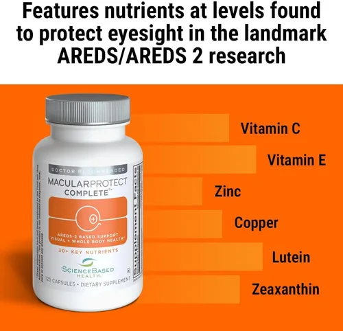 Miniatura 3 de ScienceBased Health MacularProtect Complete - Suplemento de salud ocular AREDS 2 y multivitamínico diario - Más de 30 nutrientes con luteína