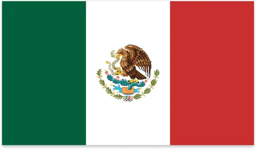 Stickios Adhesivo de vinilo de la bandera nacional mexicana para automóviles, camiones y ventanas de vehículos, fabricado en Estados Unidos (5.8 x