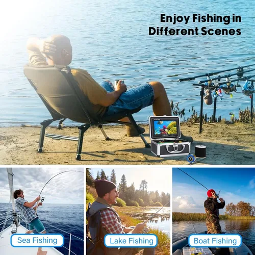 Miniatura 6 de Fishing Camera with Monitor ice Fishing Camera Underwater 1000TVL,98ft/30m Cable for Lake Kayak Boat Saltwater Fishing