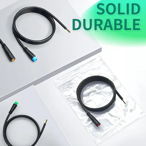 Miniatura 5 de Cable de extensión Ebike Julet macho/hembra 2pin/3pin/4pin/5pin/6pines/DIY cable de enchufe impermeable para exhibición de bicicleta eléctrica