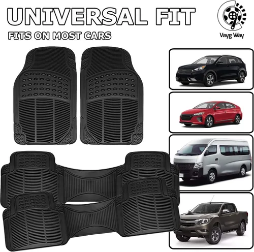 Miniatura 5 de Vaygway Alfombrillas de automóvil, alfombrillas para todo tipo de clima para automóviles, juego completo de alfombrillas para automóvil, alfombras
