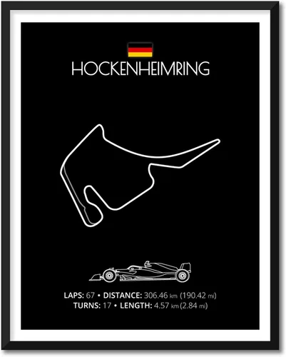 Miniatura 54 de Custom Car Posters Póster hecho a mano compatible con Autodromo Enzo e Dino Ferrari (Imola, Italia), póster de pista de carreras diseñado