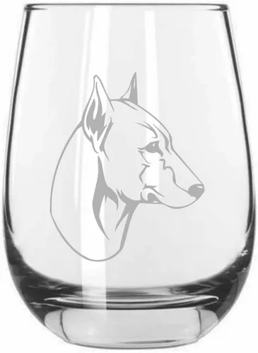 Miniatura 35 de Sakhalin Husky Dog - Copa de vino grabada personalizada de 15.25 onzas sin tallo