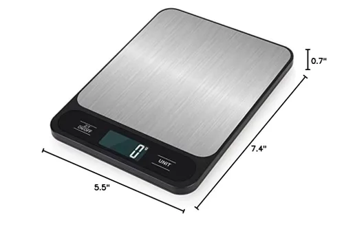 Miniatura 8 de Báscula de cocina de alimentos, 22.0 lbs y 22 libras digitales gramos y onzas para perder