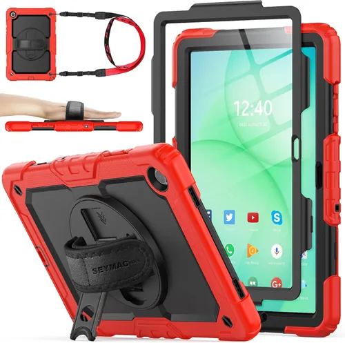 Miniatura 21 de SEYMAC stock Funda para Samsung Galaxy Tab A8 de 10.5 pulgadas, funda de protección contra caídas de cuerpo completo con protector de pantalla