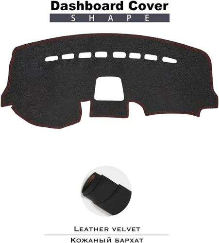 Miniatura 6 de BORATO Coche Dashboard cubierta salpicadero sombrilla protector alfombras alfombras, para Chevrolet Aveo 2014 Accesorios Cuero Terciopelo Rojo