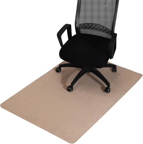 PATIKIL Tapete para silla de oficina de 55 x 35 pulgadas, tapete multiusos de escritorio para sillas rodantes para suelos de madera dura (caqui)