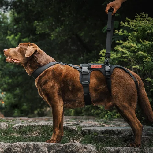 Miniatura 7 de OneTigris Arnés de soporte para perros para patas traseras, arnés de elevación para perros grandes, patas traseras, soporte de cadera para perros