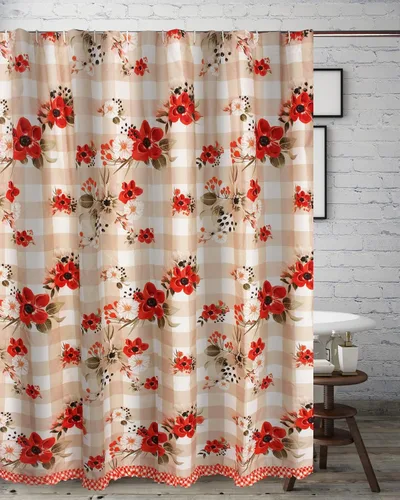 Miniatura 12 de Greenland Home Fashions Cortina de ducha de tela Sensations, decoración elegante para el baño, lavable a máquina, 72 pulgadas x 72 pulgadas, Atlantis