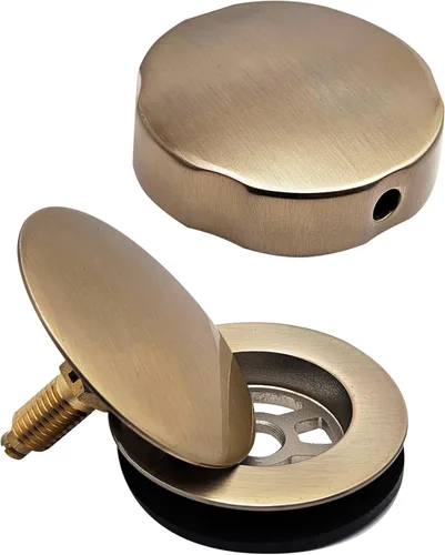 Miniatura 12 de Westbrass D50TE-12A - Moldura de repuesto estándar de 1-1/2 pulgadas para ensamblajes de desagüe de baño de accionamiento por cable, bronce antiguo