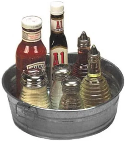 Miniatura 12 de American Metalcraft MTUB63 Tina galvanizada natural con mango lateral - 27 oz, 6 pulgadas