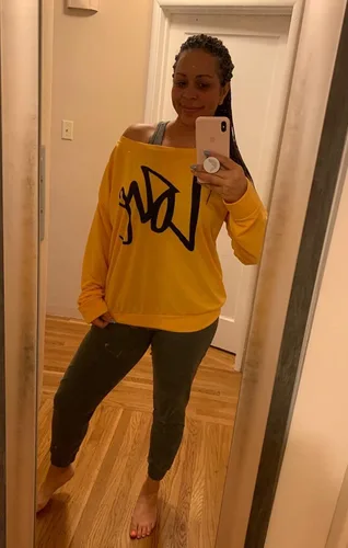Miniatura 6 de Sudaderas tipo suéteres de talla grande para mujer, camisetas extragrandes de manga larga y hombro caído