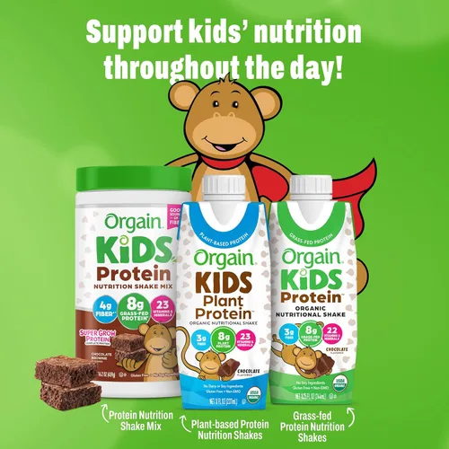 Miniatura 8 de Orgain Organic Kids Protein Batido Nutricional, Chocolate - 8g de Proteína, 22 Vitaminas y Minerales, Frutas y Verduras, Sin Gluten, Sin Soja, Sin