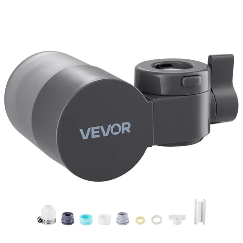 Miniatura 9 de VEVOR Filtro de agua de montaje en grifo, purificador de agua horizontal para grifo de fregadero, filtros de fibra de carbono, elimina el plomo