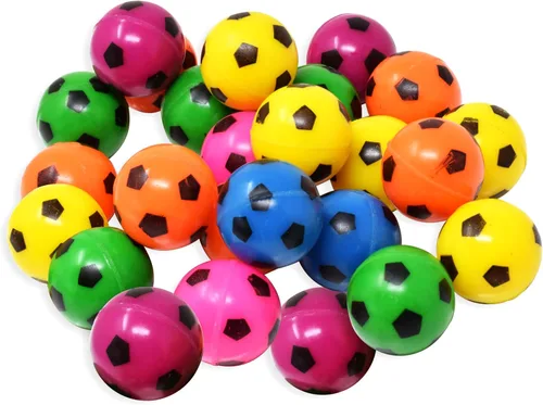 Kiddie Play 25 Bouncy Balls for Kids Party Favors | Bouncy Ball 27mm | Superball Small Rubber Balls for Kids