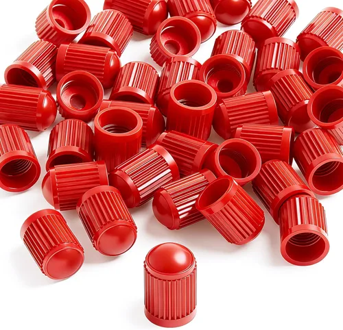 Miniatura 40 de 30 piezas de tapas de vástago de válvula de neumático TPMS, tapas de vástago de válvula de rueda de plástico negro para TR20008 TPMS, tapas