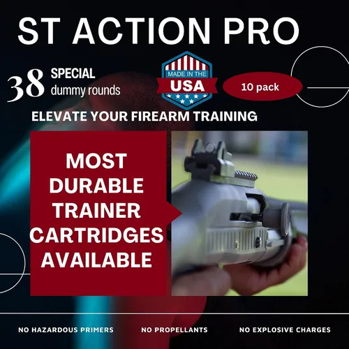Miniatura 5 de S.T. Action Pro 38 Rondas especiales de simulación – Rondas de simulación de entrenador de seguridad naranja, munición reutilizable