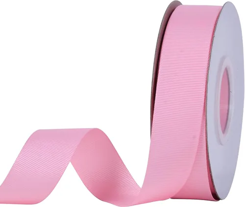 Miniatura 87 de YAMA Rollo de cinta de grogrén sólido, 1 pulgada, 25 yardas para cintas de envoltura de regalos, color blanco